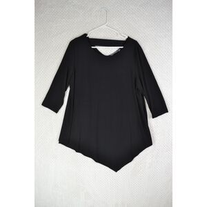 Kate & Mallory Women's Large Black 3/4 Sleeve Tunic Top